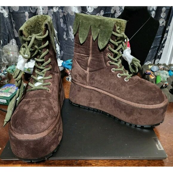 Current Mood Dolls Kill Cottage Renaissance Fairy Forest Dweller Platform Boots - Picture 1 of 9
